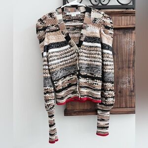 Veronica Beard Multicolor Striped Cardigan